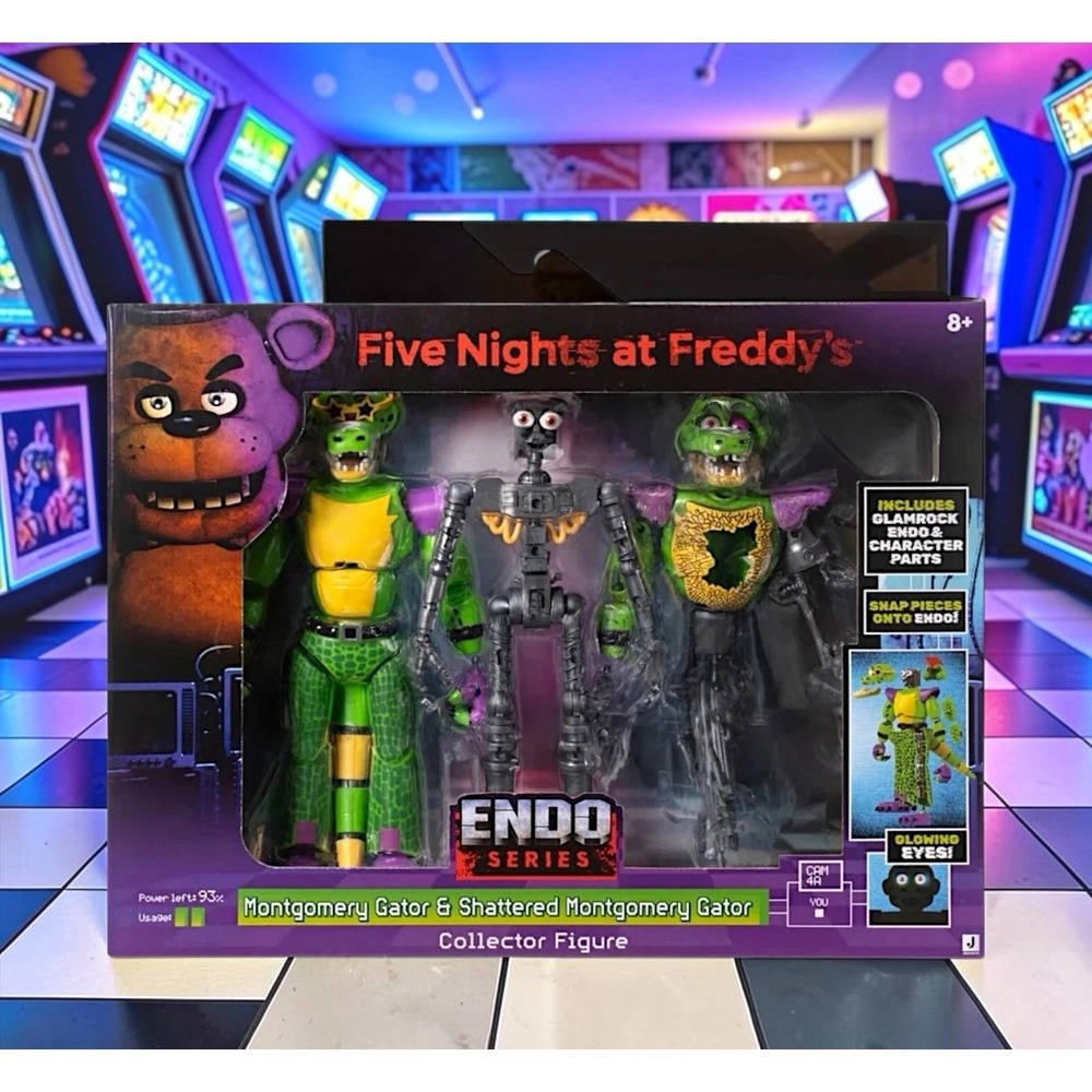 FNAF Jazwares Endo Series Montgomery Gator & Shattered Montgomery Gator